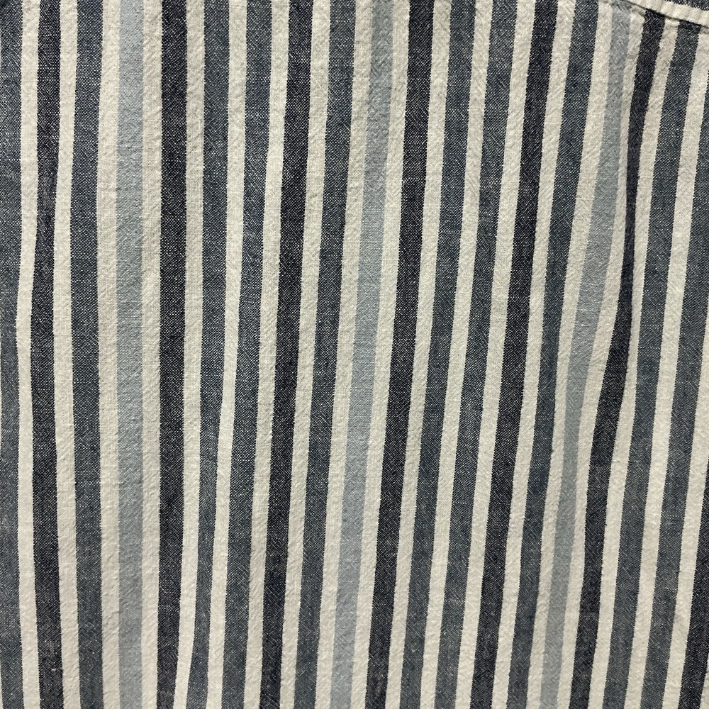 Goodfellow Linen Ticking Stripe Shirt Size XL Mens Preppy Coastal Button Up - Picture 5 of 5
